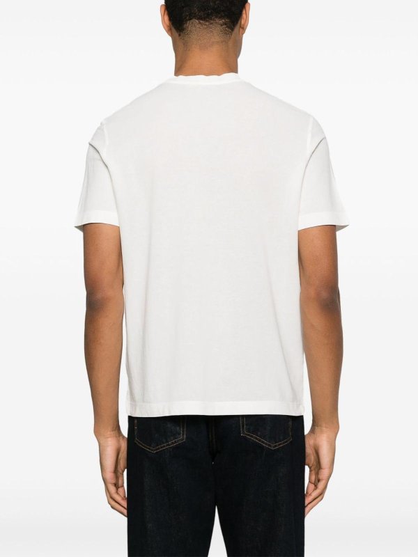 The Best Shops DRUMOHR: t-shirts - White Cotton Short-Sleeved Crewneck T-Shirt