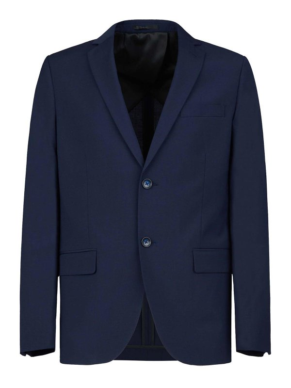 GAZZARRINI: completi da cerimonia - Abito di miscela di lana blu navy