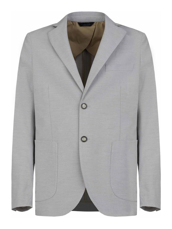 GAZZARRINI: ブレザー - ブレザー - グレー