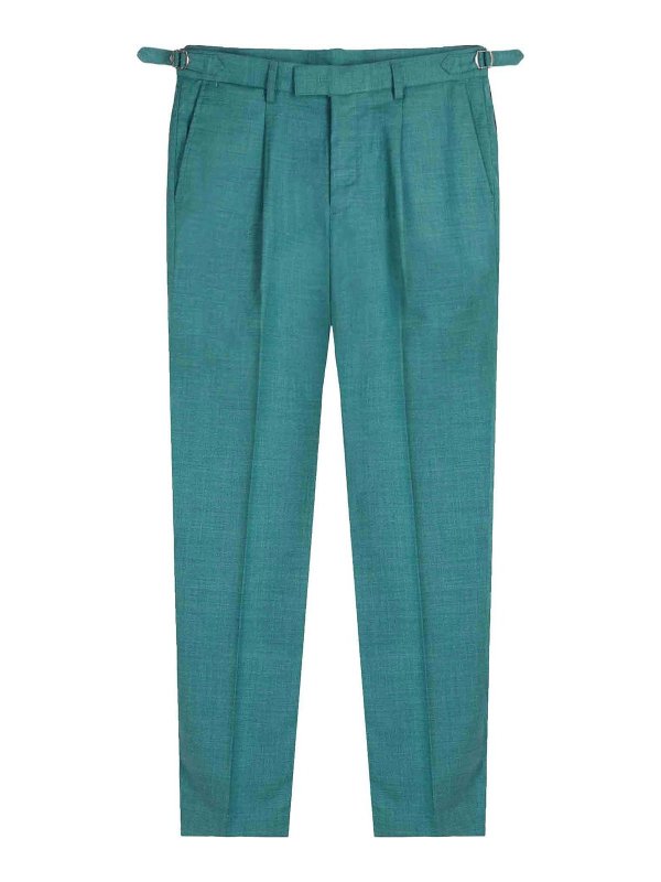 GAZZARRINI: カジュアルトラウザー - カジュアルパンツ - 緑