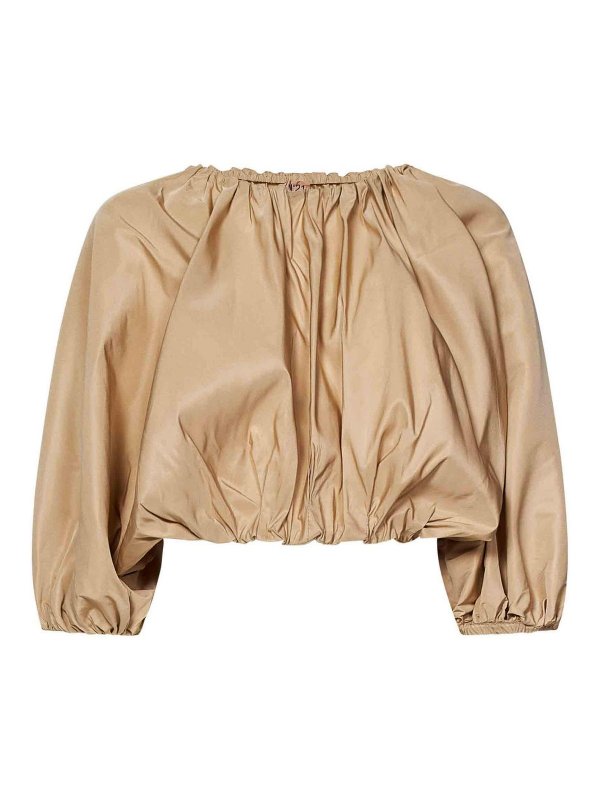 N°21: Tops & Tank tops - Beige Taffeta Crop Top