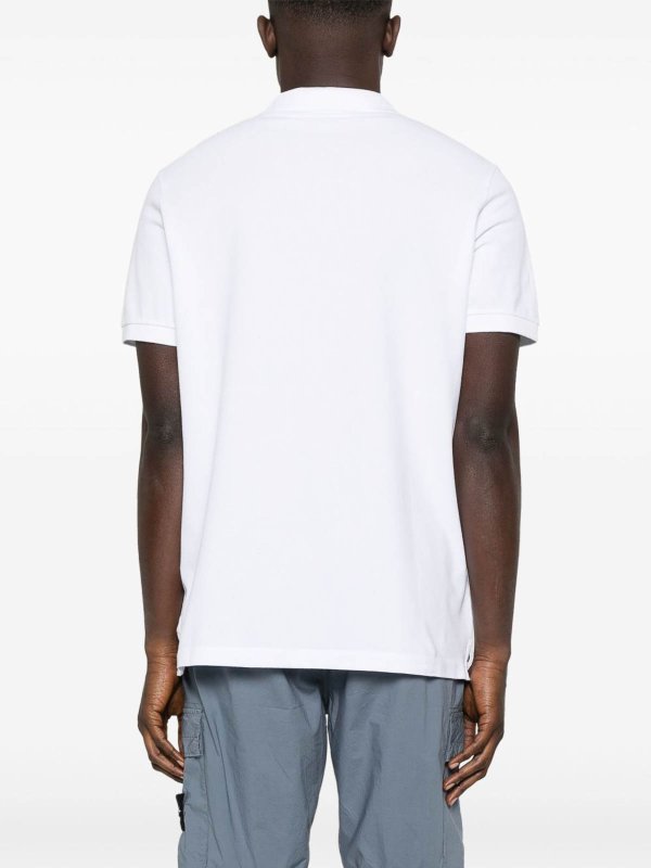 The Best Shops STONE ISLAND: polo shirts - White Stretch  Pique Slim-Fit Polo Shirt