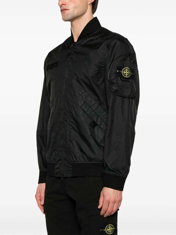 Bomber Jacket In Matt Black 3L Tc Membrane shop online: STONE ISLAND