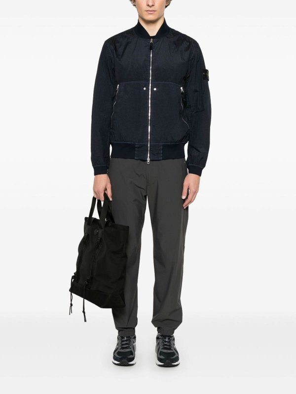 STONE ISLAND: bombers online - Midnight Blue Bomber Jacket
