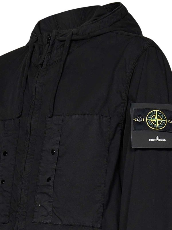 The Best Shops STONE ISLAND: giacche casual - Giacca nera in twill Sunma Stretch