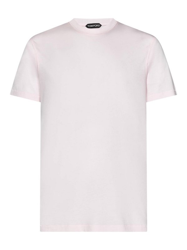 TOM FORD: t-shirts - Pale Pink Lyocell