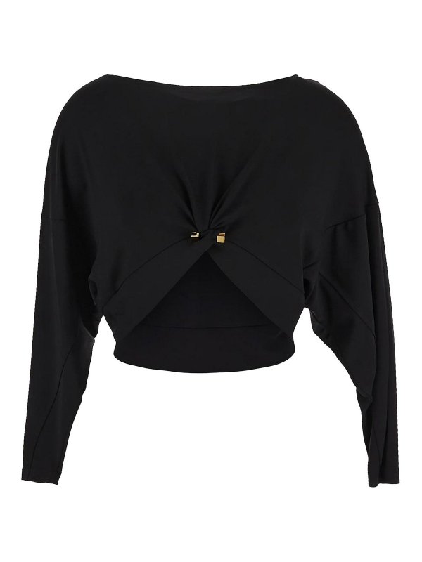 ELISABETTA FRANCHI: Tops & Débardeurs - Top - Noir