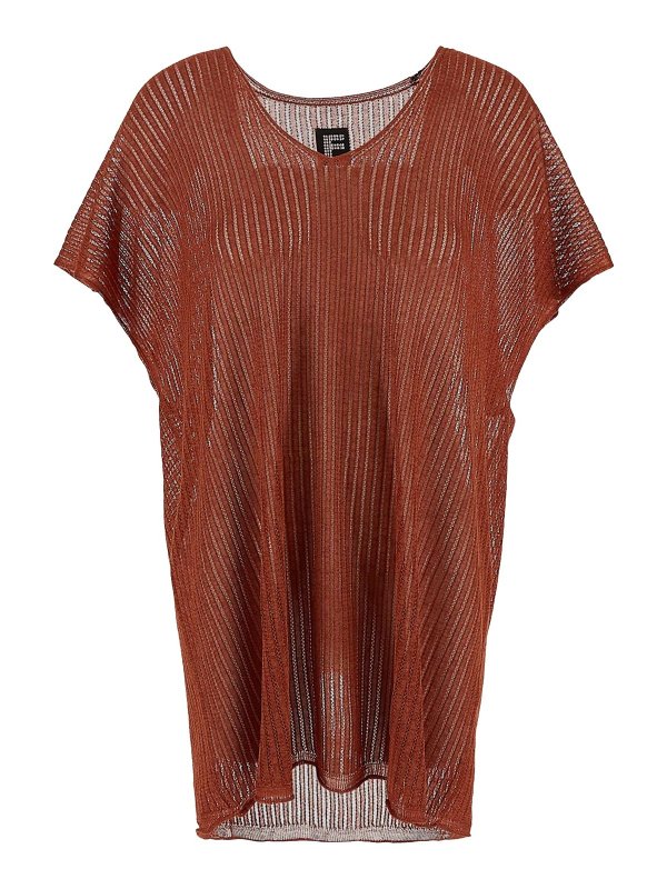 FISICO: Knielange Kleider - Knielanges Kleid - Camel