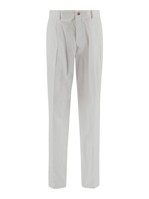 LANEUS: casual trousers - White Trouser