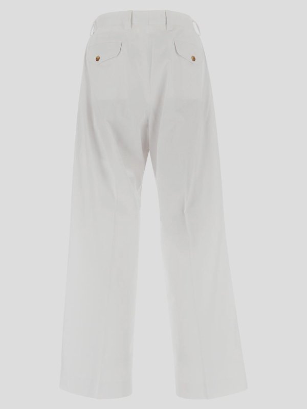 LANEUS: casual trousers online - White Trouser