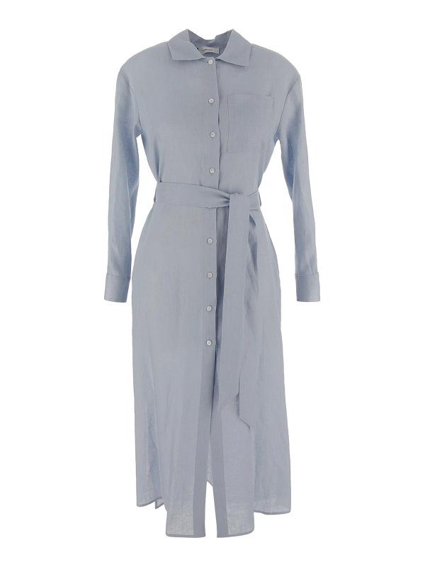 LARDINI: Knielange Kleider - Knielanges Kleid - Hellblau