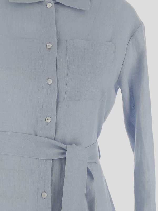 The Best Shops LARDINI: Knielange Kleider - Knielanges Kleid - Hellblau