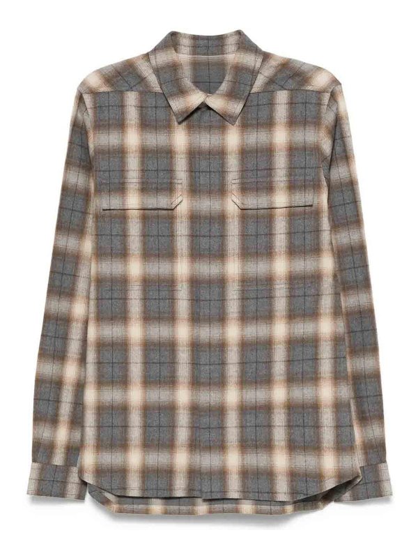 RICK OWENS: shirts - Shirt check in cotton