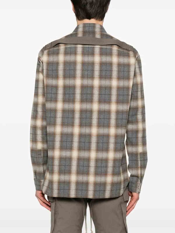 The Best Shops RICK OWENS: shirts - Shirt check in cotton