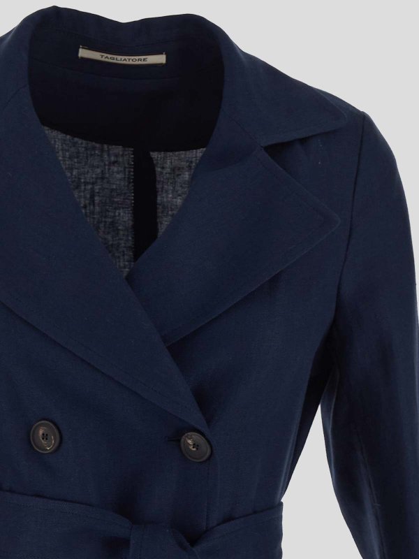 アウターその他 TAGLIATORE Women Outer S25TAGLLUCES340021EB813 BLUE Tagliatore Trench woman - Blue - Women | S25TAGLLUCES340021EB813