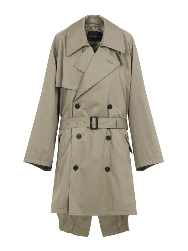 BALENCIAGA: trench coats - Draped Neck Trench