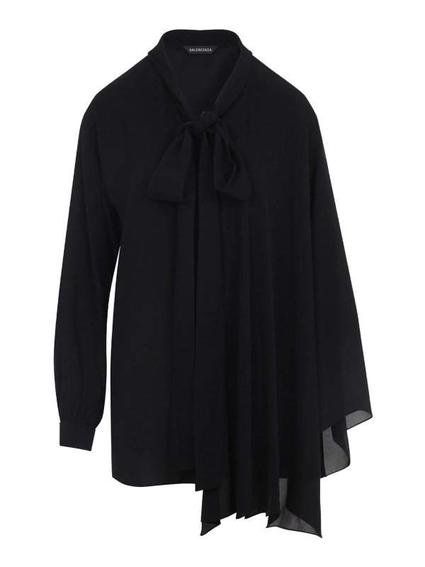 BALENCIAGA: Blusas - Blusa - Negro