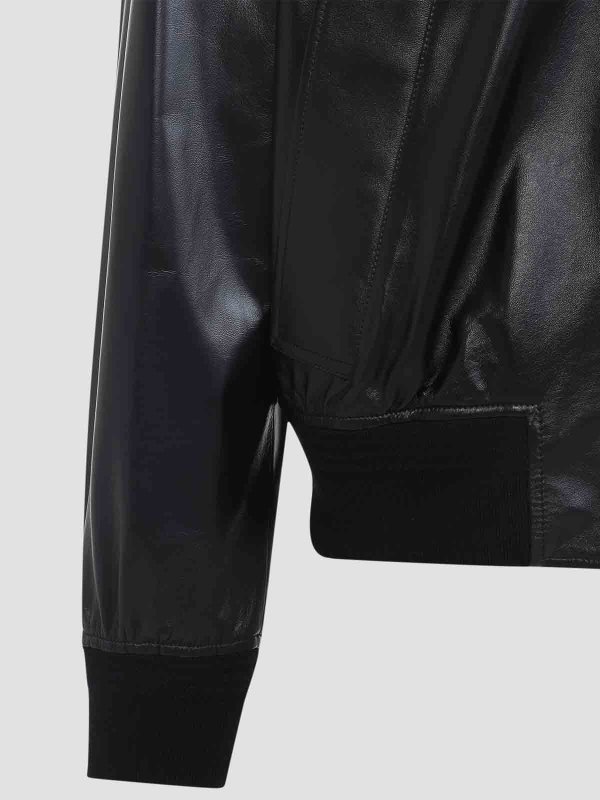 The Best Shops BOTTEGA VENETA: レザーコート - レザーコート - 黒