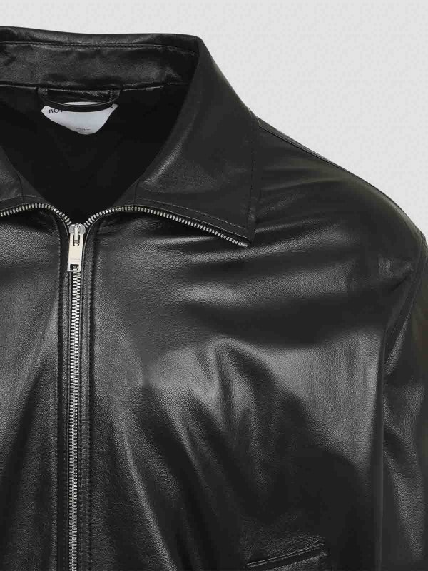 レザーコート - 黒 shop online: BOTTEGA VENETA