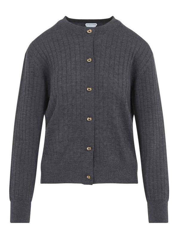 BOTTEGA VENETA: Cárdigans - Cárdigan - Gris