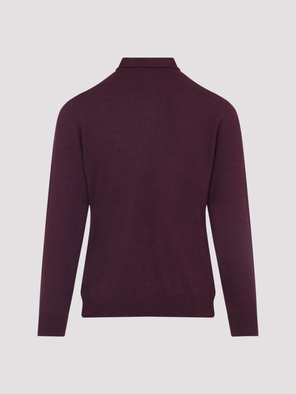 ETRO: crew necks online - Knitted Long Sleeves Polo