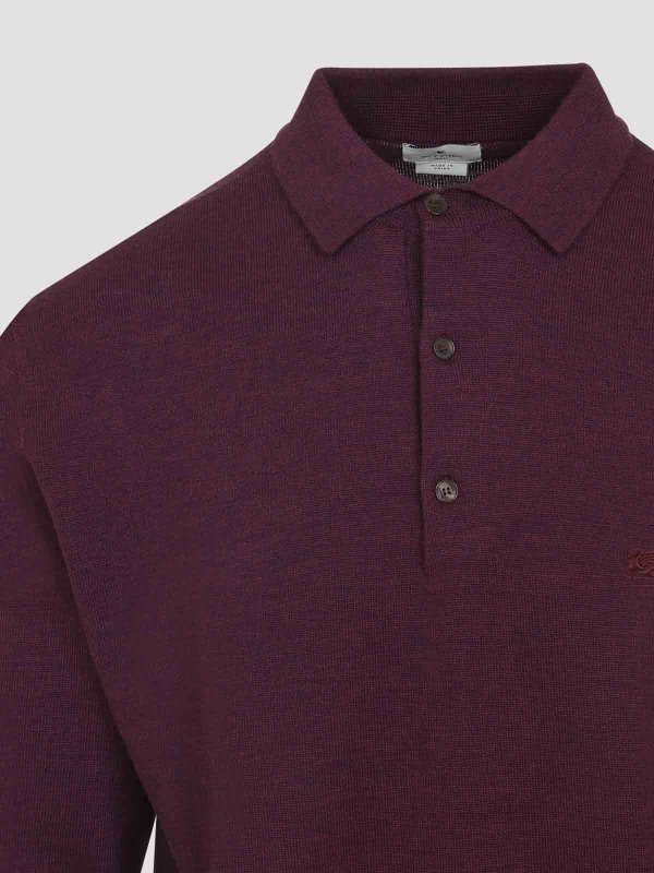 The Best Shops ETRO: crew necks - Knitted Long Sleeves Polo