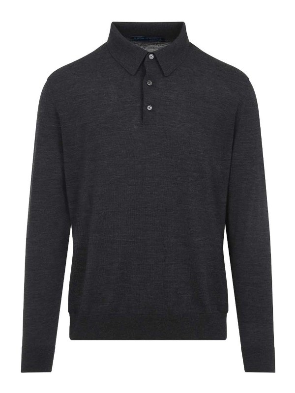KITON: Polos - Polo - Gris