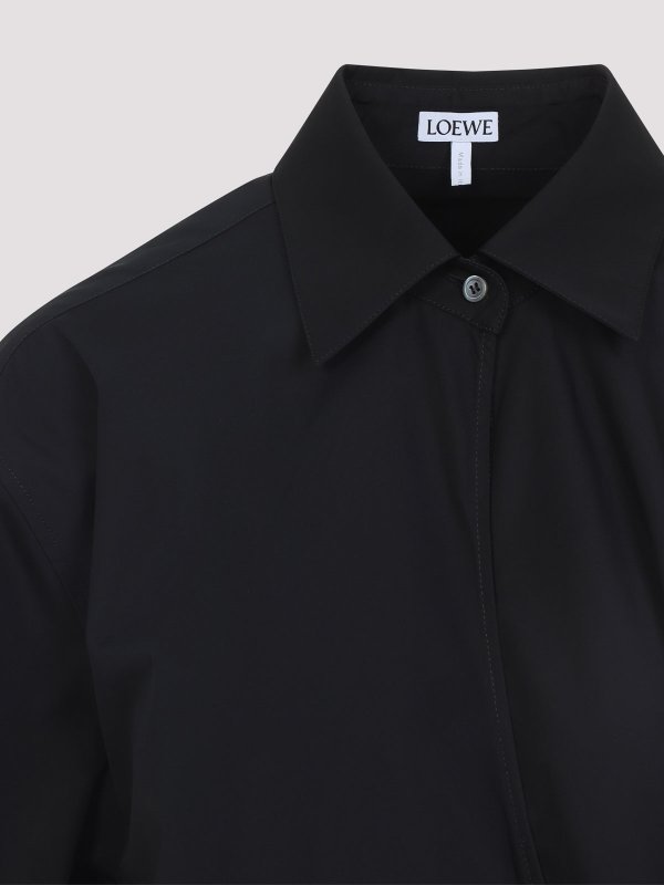 膝丈ドレス - 黒 shop online: LOEWE