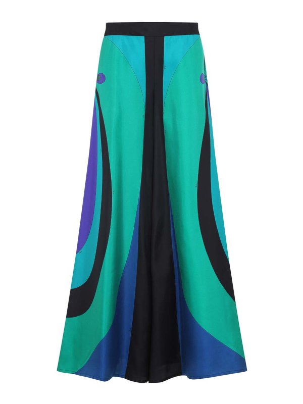 EMILIO PUCCI: casual trousers - Silk Pants