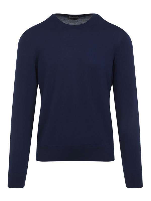 TOM FORD: Pull col rond - Pull Col Rond - Bleu