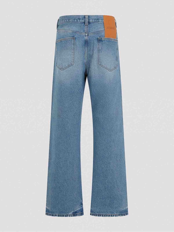 JACQUEMUS: Jeans évasés online - Jean Bootcut - Bleu