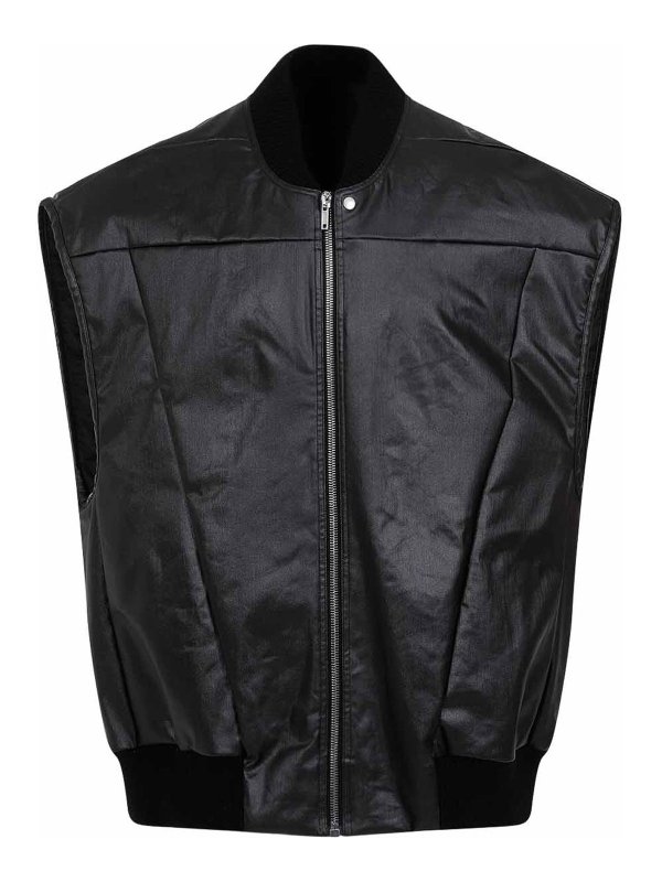 RICK OWENS: vests - Jumbo Flight Denim Vest