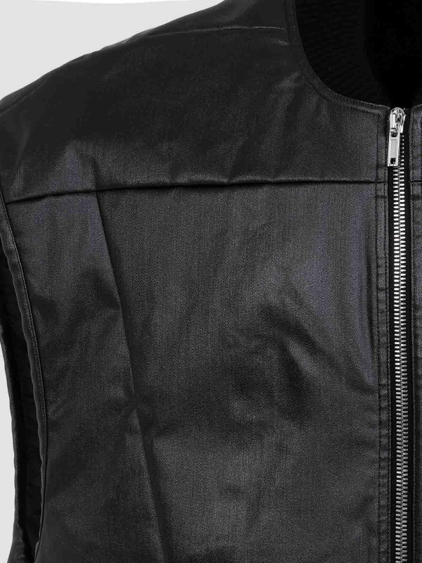 The Best Shops RICK OWENS: vests - Jumbo Flight Denim Vest