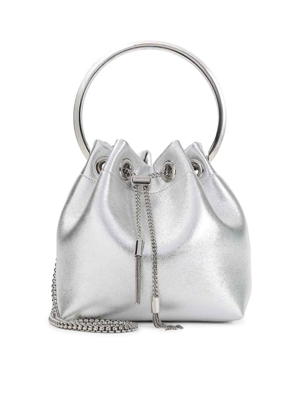 JIMMY CHOO: Handtaschen - Shopper - Silber