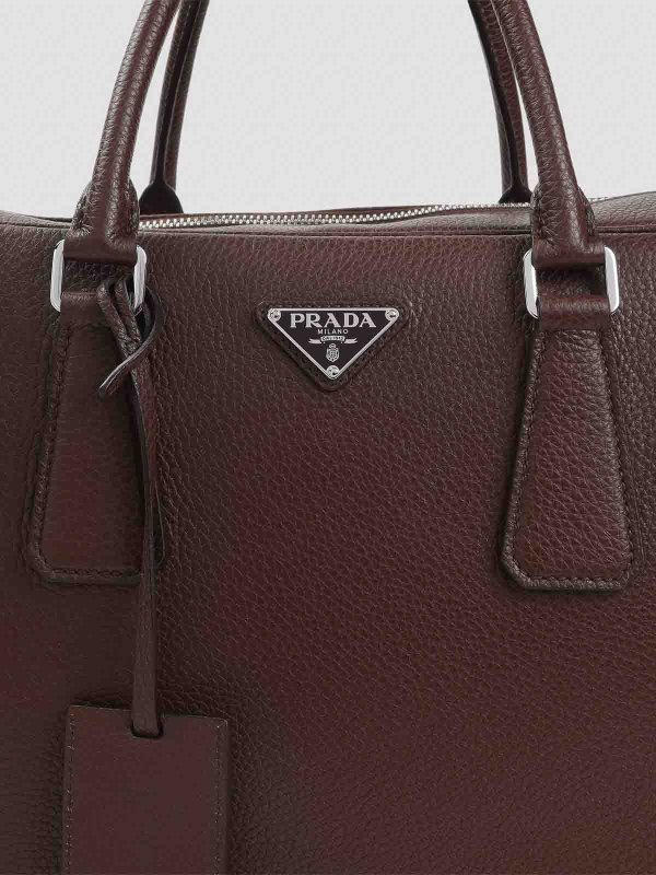 Grained Leather Tote Bag shop online: PRADA