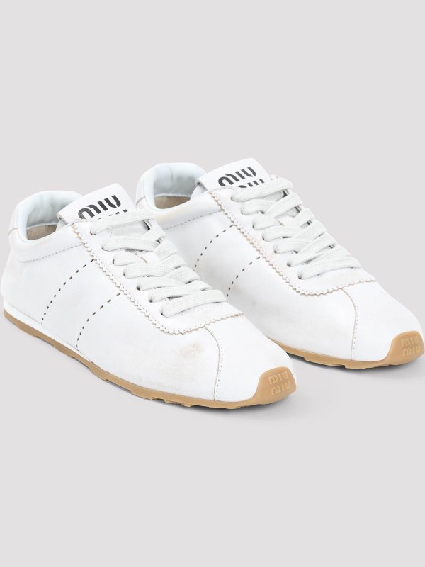 MIU MIU: trainers online - Leather Sneakers