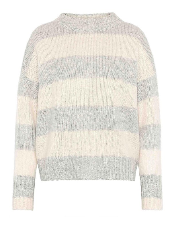 EMERSON RENALDI: crew necks - Oversized Striped Sweater