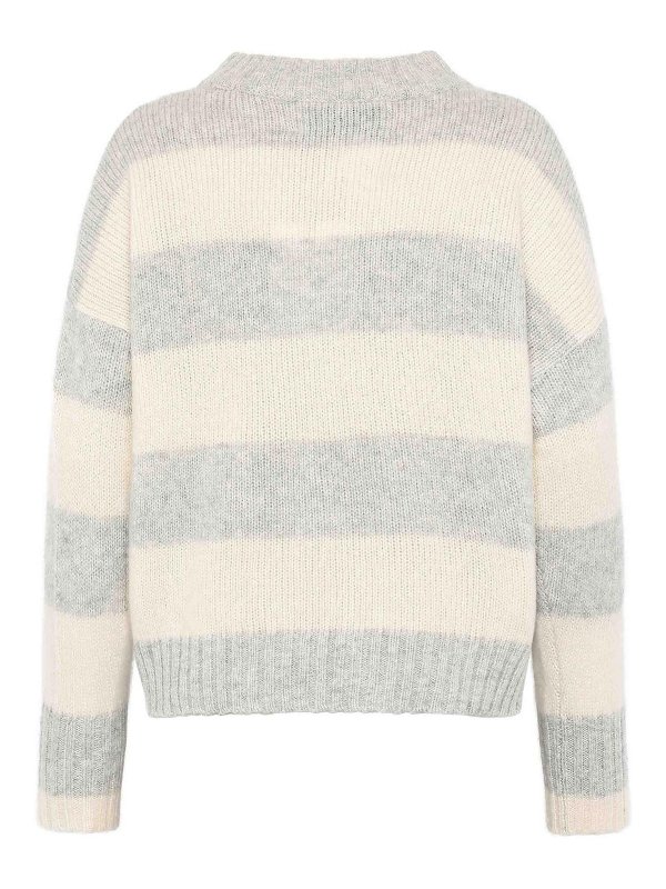 EMERSON RENALDI: crew necks online - Oversized Striped Sweater