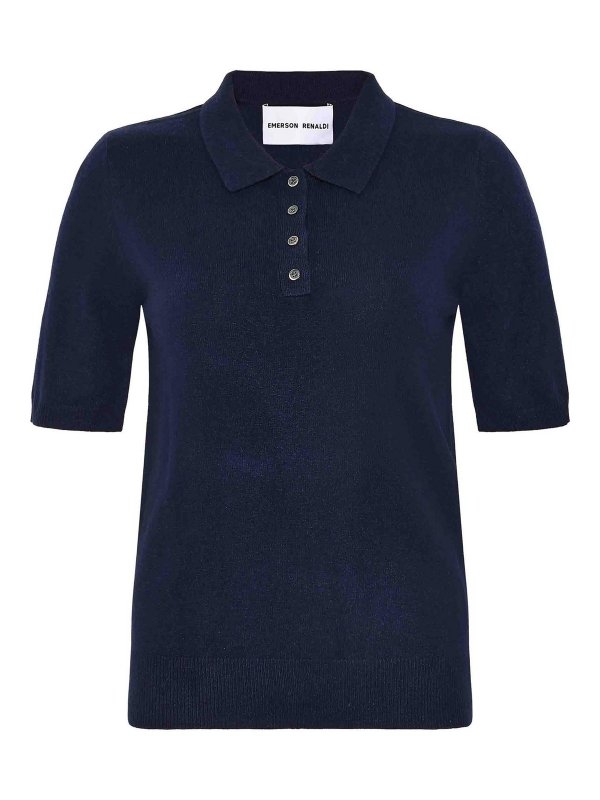 EMERSON RENALDI: polo shirts - Button-Down Polo Shirt