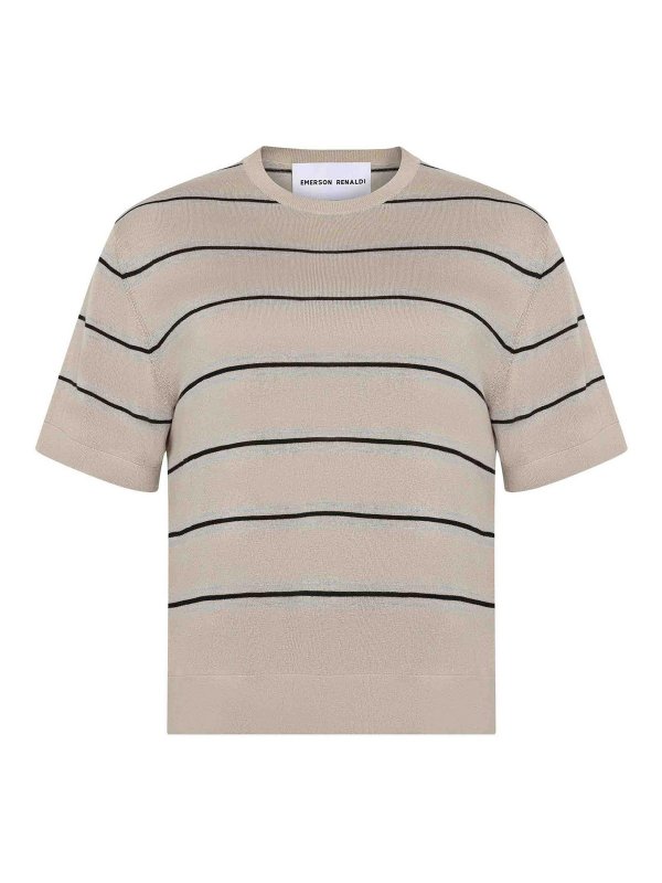 EMERSON RENALDI: Pull col rond - Pull Col Rond - Beige