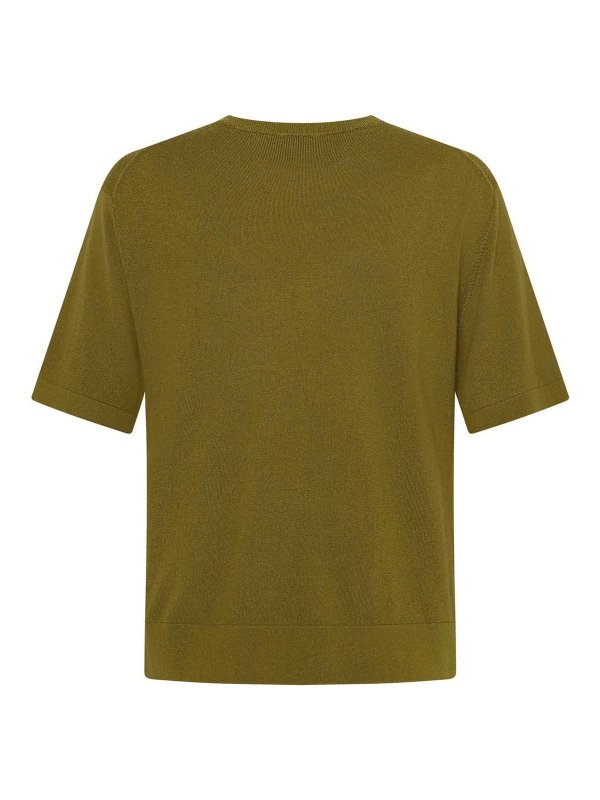 EMERSON RENALDI: crew necks online - Cropped Short-Sleeve Sweater