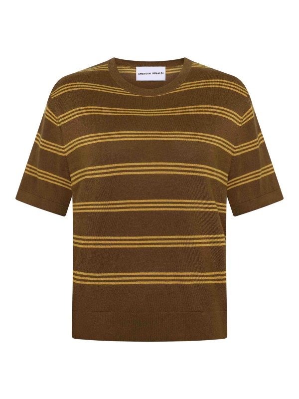 EMERSON RENALDI: Strickpullover mit Rundhalsausschnitt - Rundhalspullover - Taupe