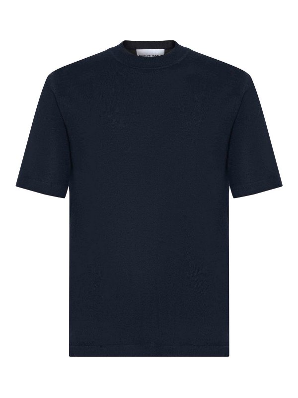 EMERSON RENALDI: Strickpullover mit Rundhalsausschnitt - Rundhalspullover - Blau