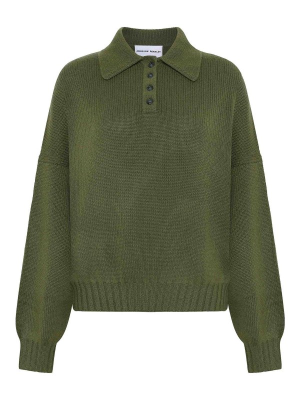 EMERSON RENALDI: Turtlenecks & Polo necks - Oversized Polo-Neck Sweater