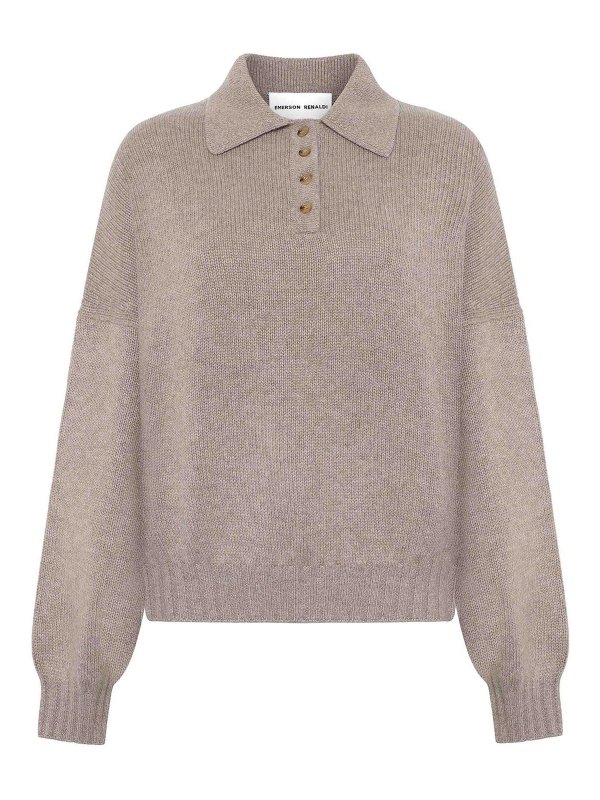 EMERSON RENALDI: Turtlenecks & Polo necks - Oversized Polo-Neck Sweater