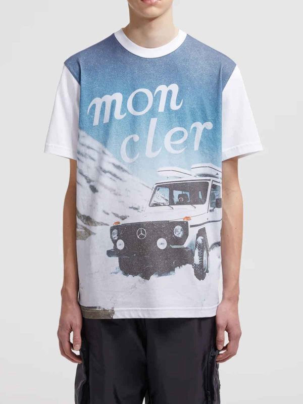 MONCLER: Camisetas online - Camiseta - Blanco