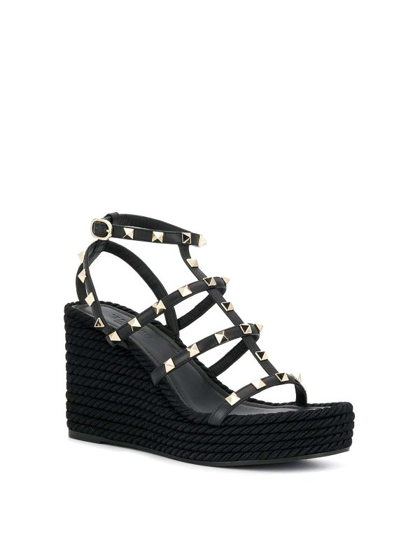 VALENTINO GARAVANI: エスパドリーユ online - エスパドリーユ - 黒