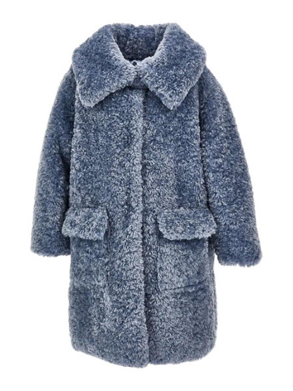 MONNALISA: Fourrure - Manteau En Fourrure - Gris