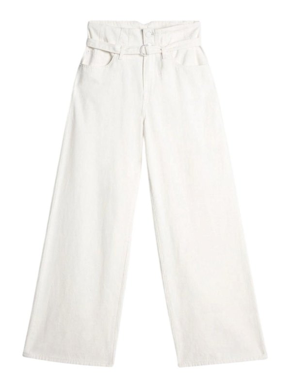7 FOR ALL MANKIND: pantaloni casual - Pantaloni Vita Alta Cinque Tasche Chiusura