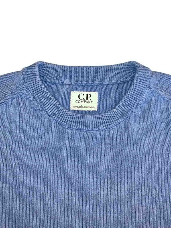HIGHLUM BLUE PULLOVER WITH LOGO on the sleeve shop online: C.P. COMPANY